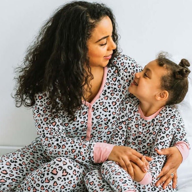 Pink Leopard Print Children's Pyjamas Long Sleeve - Bullabaloo