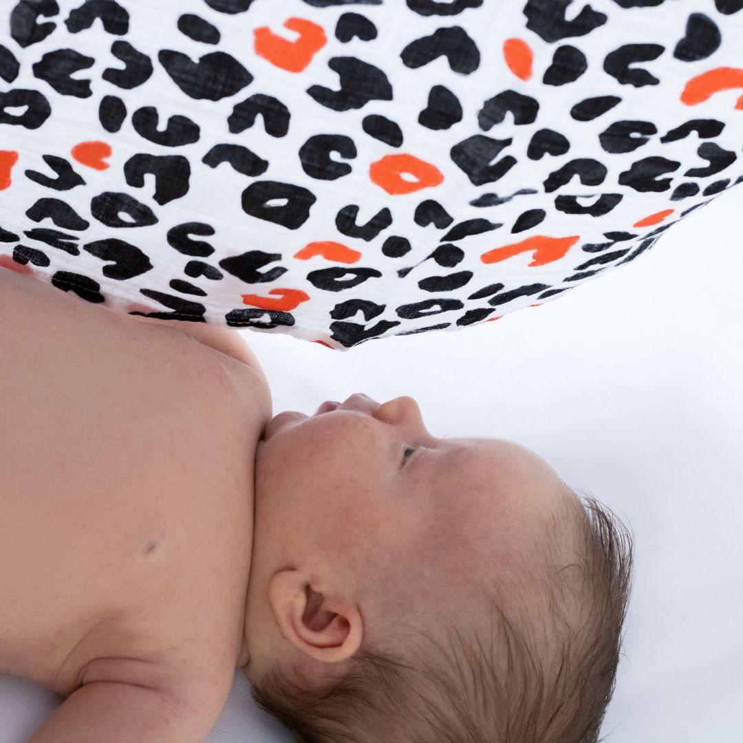 Sensory Muslin Swaddle - Animal Print - Bullabaloo