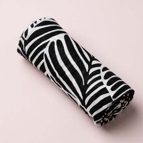 Sensory Muslin Swaddle - Plant Print - Bullabaloo