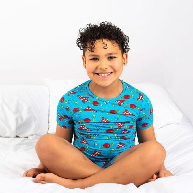 Space Children's Short Sleeve Pyjamas - Bullabaloo